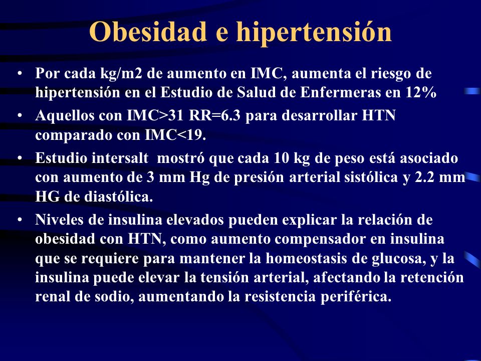Y obesidad relacion hipertension